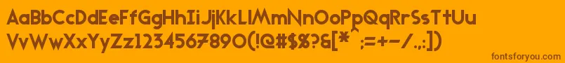 Transmetals Font – Brown Fonts on Orange Background