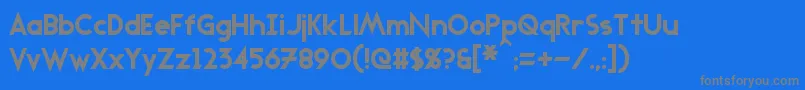 Transmetals Font – Gray Fonts on Blue Background