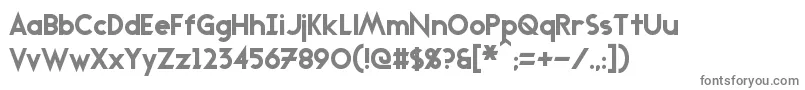 Transmetals-fontti – harmaat kirjasimet valkoisella taustalla