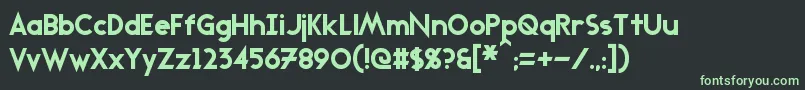 フォントTransmetals – 黒い背景に緑の文字