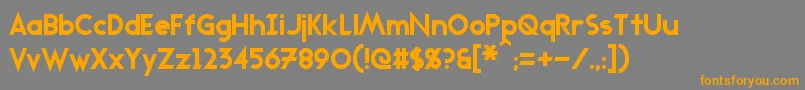 Transmetals Font – Orange Fonts on Gray Background