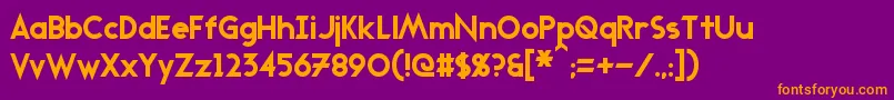 Transmetals Font – Orange Fonts on Purple Background