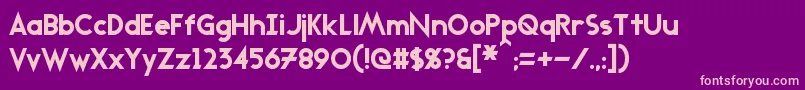 Transmetals Font – Pink Fonts on Purple Background