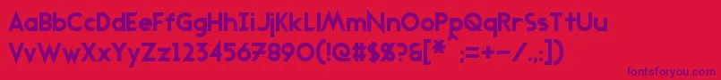 Transmetals Font – Purple Fonts on Red Background