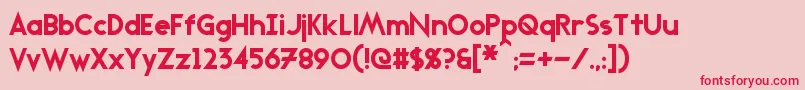 Transmetals Font – Red Fonts on Pink Background