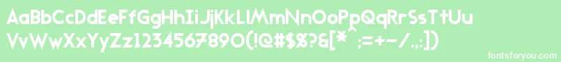 Transmetals Font – White Fonts on Green Background