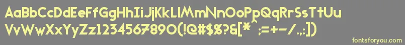 Transmetals Font – Yellow Fonts on Gray Background