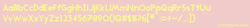 Transmetals Font – Yellow Fonts on Pink Background