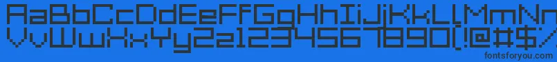 Acme7Wide Font – Black Fonts on Blue Background