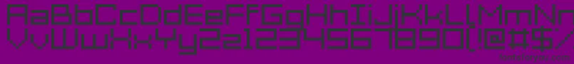 Acme7Wide-Schriftart – Schwarze Schriften auf violettem Hintergrund