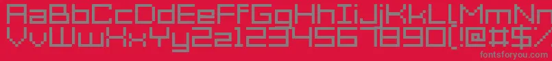 Acme7Wide Font – Gray Fonts on Red Background