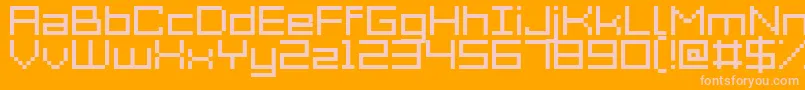 Acme7Wide Font – Pink Fonts on Orange Background