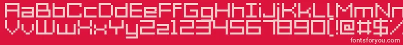 Acme7Wide Font – Pink Fonts on Red Background