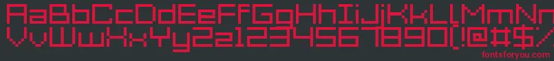 Acme7Wide Font – Red Fonts on Black Background
