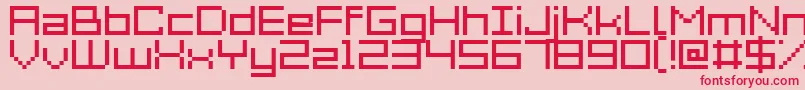Acme7Wide Font – Red Fonts on Pink Background