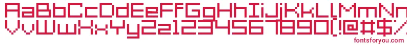 Acme7Wide Font – Red Fonts on White Background