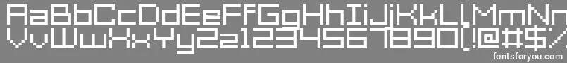 Acme7Wide Font – White Fonts on Gray Background