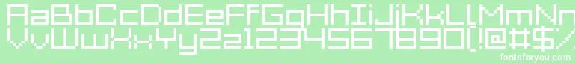Шрифт Acme7Wide – белые шрифты на зелёном фоне