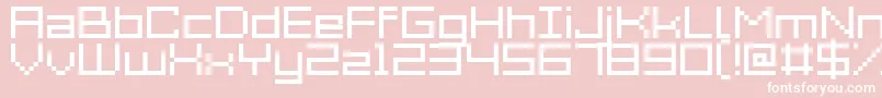 Acme7Wide-Schriftart – Weiße Schriften auf rosa Hintergrund