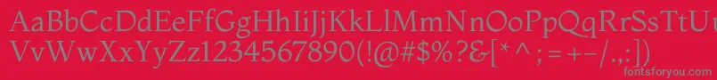 MontagaRegular Font – Gray Fonts on Red Background