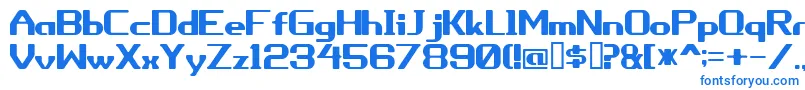 フォントPorhythm – 白い背景に青い文字