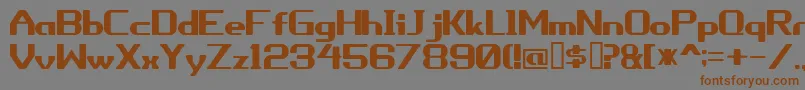 Porhythm Font – Brown Fonts on Gray Background