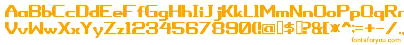 Porhythm Font – Orange Fonts on White Background