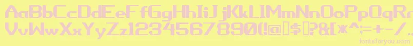 Porhythm Font – Pink Fonts on Yellow Background