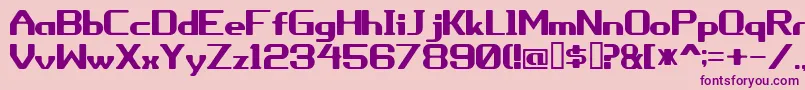 Porhythm Font – Purple Fonts on Pink Background