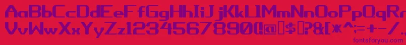 Porhythm Font – Purple Fonts on Red Background