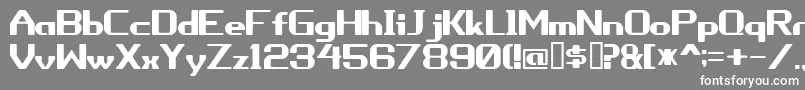 フォントPorhythm – 灰色の背景に白い文字