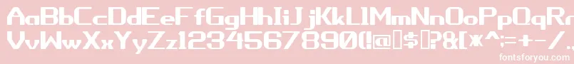 Police Porhythm – polices blanches sur fond rose