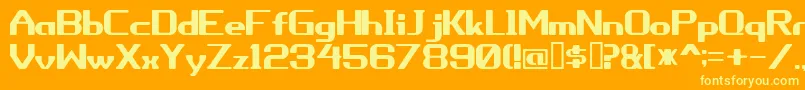 Police Porhythm – polices jaunes sur fond orange