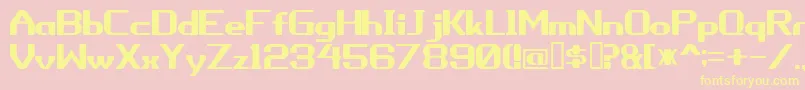 Czcionka Porhythm – żółte czcionki na różowym tle