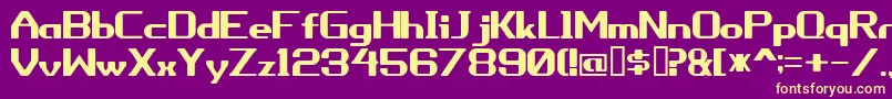 Porhythm Font – Yellow Fonts on Purple Background