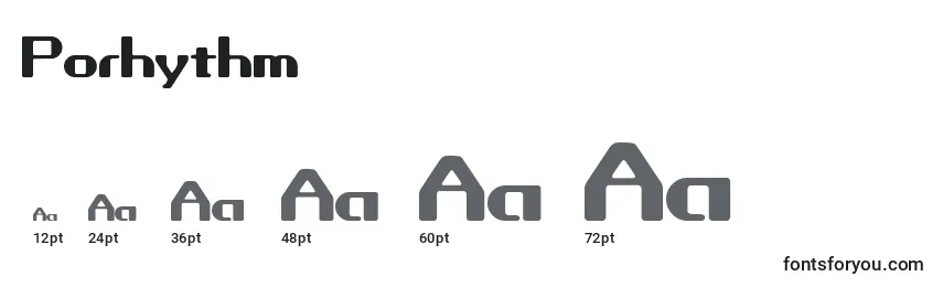 Porhythm Font Sizes