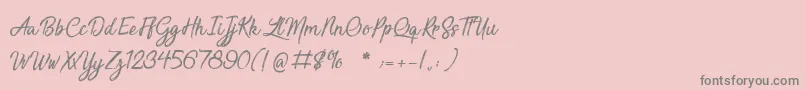 SensationsAndQualities Font – Gray Fonts on Pink Background