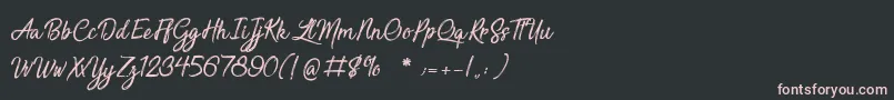 SensationsAndQualities Font – Pink Fonts on Black Background