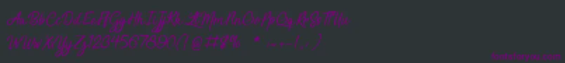 SensationsAndQualities Font – Purple Fonts on Black Background