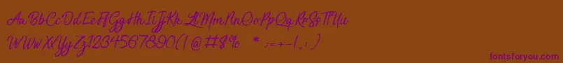SensationsAndQualities Font – Purple Fonts on Brown Background
