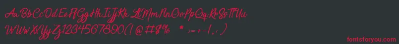 SensationsAndQualities Font – Red Fonts on Black Background