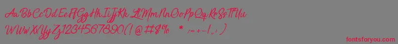 SensationsAndQualities Font – Red Fonts on Gray Background