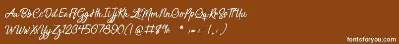 SensationsAndQualities Font – White Fonts on Brown Background