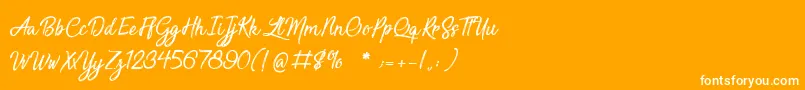SensationsAndQualities Font – White Fonts on Orange Background