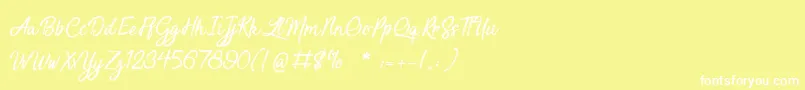 SensationsAndQualities Font – White Fonts on Yellow Background