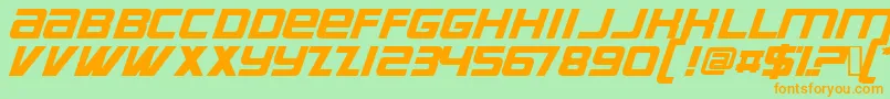 Suprrg Font – Orange Fonts on Green Background