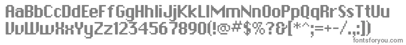 ChicagobitmapRounded Font – Gray Fonts on White Background