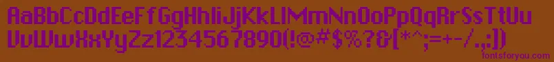 ChicagobitmapRounded Font – Purple Fonts on Brown Background