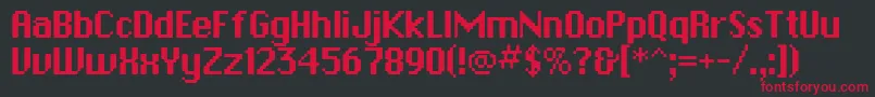 ChicagobitmapRounded Font – Red Fonts on Black Background
