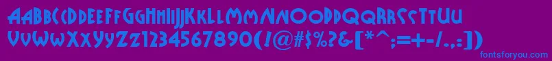 Public Font – Blue Fonts on Purple Background
